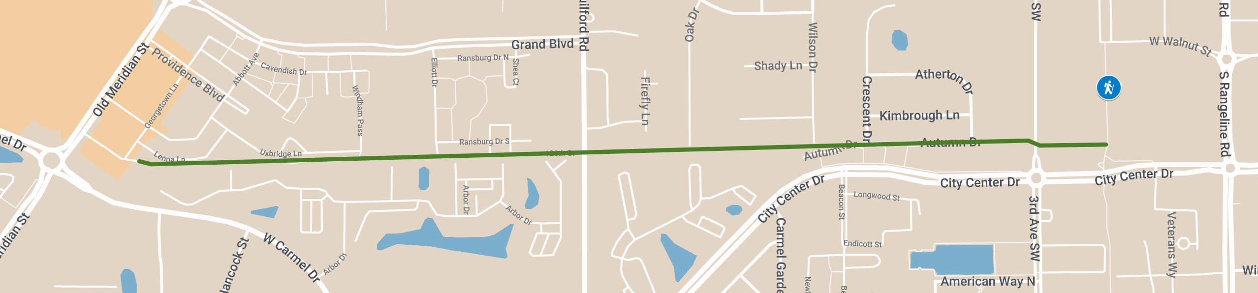 Proposed multi-use path route